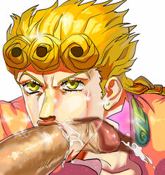 blowjob cum_in_mouth cum_in_throat deep_blowjob deepthroat fellatio gay giorno_giovanna joestar_birthmark jojo's_bizarre_adventure male male_only oral vento_aureo x-ray yaoi