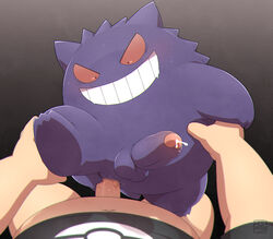 2022 anal anthro balls belly blush clothing duo erection gengar genitals human humanoid_genitalia humanoid_hands humanoid_penis interspecies kemono male male/male male_only mammal nintendo overweight overweight_male penis penta002 pokémon_(species) poképhilia pokemon sex shirt topwear video_games