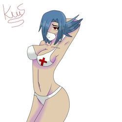 bikini kennysparda(artist) skullgirls tagme valentine_(skullgirls)