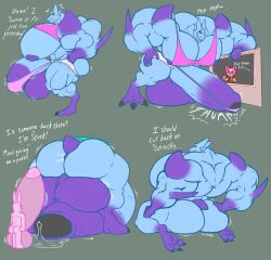 big_dumb_ghost bodybuilder furry hyper hyper_balls hyper_bulge hyper_cock hyper_genitalia hyper_penis hyper_testicles male male_only muscles muscular muscular_arms muscular_male ziop