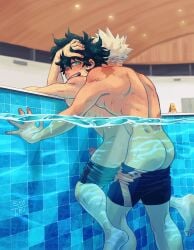 2boys bakugou_katsuki deku erect_while_penetrated freckles gay gay_domination gay_sex green_eyes in_pool izuku_midoriya katsuki_bakugou male male/male male_only male_penetrated male_penetrating midoriya_izuku my_hero_academia nsfw pool sex spiky_hair swimming_pool syblatortue underwater underwater_sex yaoi