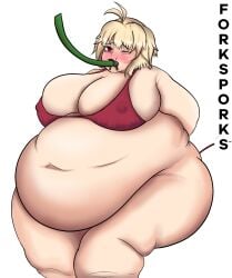 arcueid_brunestud bbw belly_overhang big_belly big_breasts big_female bloated_belly blush chubby chubby_female embarrassed fat fat_ass fat_female fat_fetish fat_girl fat_rolls fat_woman fatty forced_weight_gain forksporks huge_belly hyper hyper_belly large_female massive_belly obese obese_female overweight overweight_female plump pork_chop thick_thighs tsukihime type-moon weight_gain