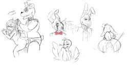 2015 anal anal_sex animatronic anthro avian balls bear bird bodily_fluids chicken digital_media_(artwork) duo female female_human female_penetrated five_nights_at_freddy's five_nights_at_freddy's_2 freddy_(fnaf) galliform gallus_(genus) genital_fluids genitals girly human human_on_anthro interspecies lagomorph leporid machine male male/female male/male male_penetrated male_penetrating male_penetrating_female male_penetrating_male mammal monochrome open_mouth penetration penis phasianid rabbit robot scottgames sex sonne toy_bonnie_(fnaf) toy_chica_(fnaf) ursine vaginal_penetration