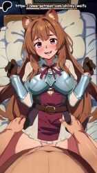 ai_generated animal_ears armor breasts brown_hair climax happy_sex ohmywaifu panties_aside patreon_username penis penis_in_pussy pink_eyes pov purple pussy raccoon_ears raphtalia red_eyes sex squirting tagme tate_no_yuusha_no_nariagari the_rising_of_the_shield_hero uncensored vaginal_penetration vaginal_sex