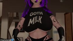 3d animated big_breasts black_lipstick breasts charlottevr dominant dominant_female domination goth goth_girl gothic milkers mommy mommy_dom mommy_kink mother mp4 no_sound round_breasts solo tagme tall tall_female taller_female taller_girl tattoo tattoo_on_arm tattooed_arm tattoos video vr vr_media vrchat vrchat_avatar vrchat_media vrchat_model