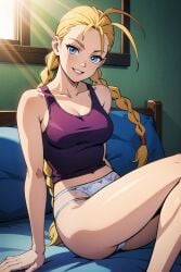 ai_generated cammy_white capcom croptop fighting_game panties shirt street_fighter underwear