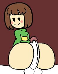 asriel_dreemurr ass back_view big_ass big_butt big_penis buttjob chara ftrashpickle hot_dogging hotdogging looking_back undertale