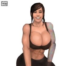 alex_zedra breasts busty call_of_duty cleavage gnashershells latina mara_(cod) tank_top