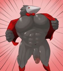 balls boner deltarune erection male male_only muscles muscular penis rickpenman solo solo_male swatchling_(deltarune)