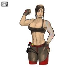 alex_zedra big_breasts breasts busty call_of_duty cleavage gnashershells latina mara_(cod) modern_warfare sketch tanktop warzone