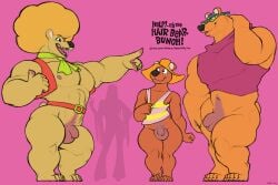 70's_theme anthro bear bubi_bear eddy-boy femboy flaccid flaccid_penis furry gay hair_bear hanna-barbera hippie huge_cock muscular muscular_male nude nude_male square_bear standing tall_male