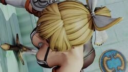 1girls 3d against_wall animated ass ass_on_face ass_shake ass_worship bandai_namco breasts cassandra_alexandra cleavage dancing female from_above from_below hair_ornament hair_ribbon moaning mp4 no_sound pantyhose ponytail pov shield solo soul_calibur sword video weapon