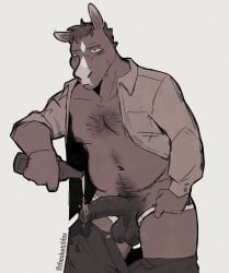 2024 absurd_res alcohol anthro balls beverage blush blush_lines body_hair bojack_horseman bojack_horseman_(character) bottomwear bottomwear_down brown_body brown_theme chest_hair clothed clothing drunk equid equine erection foreskin genitals hair happy_trail hi_res horse humanoid_genitalia humanoid_penis jockstrap_down male male_only mammal mature_anthro mature_male monochrome narrowed_eyes netflix open_clothing open_shirt open_topwear pants pants_down partially_clothed penis pouring pouring_on_penis shirt simple_background slightly_chubby slightly_chubby_anthro slightly_chubby_male solo spilling spilling_drink substance_intoxication theslutyfox topwear underwear underwear_down undressing wet wet_bottomwear wet_clothing