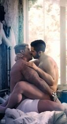 2boys 2humans 2males 3d 3d_(artwork) 3d_model activision bedroom blonde_hair boxers_only brown_hair call_of_duty call_of_duty_modern_warfare_2_(2022) day daytime gay gay_kissing ghost_(modern_warfare_2) homoerotic indoors indoors_sex infinity_ward intimate john_mactavish kissing loving_couple loving_embrace making_out male/male male_focus male_only naditwombly no_visible_genitalia no_visible_nipples nude_male_partially_clothed_male paritally_clothed romantic romantic_ambiance romantic_couple sensual simon_riley soap_(modern_warfare_2) unmasked yaoi