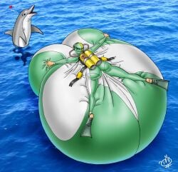 2017 belly_expansion breast_expansion colored diver fuusenroba immobile inflation tagme unbuckled_belt wetsuit