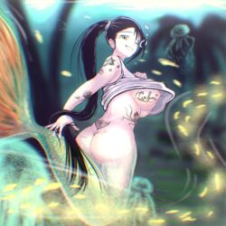 anime_style breasts female huge_breasts merfolk mermaid ocean sirena sirenabonita tagme