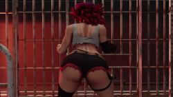 1girls 3d animated big_ass booty_shorts bouncing_ass bubble_ass bubble_butt capcom female female_focus female_only final_fight huge_ass jean_shorts kishi longer_than_30_seconds poison_(final_fight) red_hair solo solo_female solo_focus street_fighter street_fighter_v tagme teasing thick_ass thick_thighs twerking video