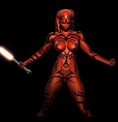 3d alien darth_hell darth_talon lightsaber red_skin sith star_wars star_wars:_legacy tattoo twi'lek