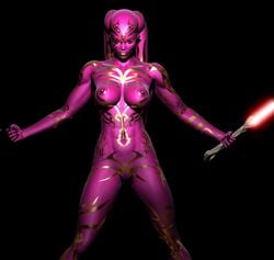 3d alien darth_hell darth_talon lightsaber purple_skin sith star_wars star_wars:_legacy tattoo twi'lek