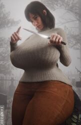 1girls 3d 3d_(artwork) 3d_background angela_orosco big_boobies big_boobs big_breasts big_hips big_thighs big_tits big_titties boobies boobies_bigger_than_head boobs boobs_bigger_than_head bottomwear breasts breasts_bigger_than_head brown_eyes brown_hair brown_legwear busty busty_female carrying_weapon cemetery clothed clothed_female clothes clothing curvaceous curvaceous_female curvaceous_figure curves curvy curvy_body curvy_female curvy_figure curvy_hips curvy_thighs depressed depressing depression ears ears_visible_through_hair english_text female female_focus female_only fence fencing fog foggy foggy_background fully_clothed fully_clothed_female graveyard hips holding_knife holding_weapon hourglass_figure hourglass_figured_female imminent_self-harm jeans kitchen_knife knife leaning_against_object leaning_on_object legwear looking_at_viewer looking_down massive_boobies massive_boobs massive_breasts massive_tits massive_titties nipple_bulge no_dialogue no_nudity non-nude sad sad_eyes sad_face sad_look silent_hill silent_hill_2 solo solo_female solo_focus speechless staring_at_viewer staring_down superhentaimaster9000 sweater text thicc thicc_breasts thicc_thighs thick thick_boobies thick_boobs thick_breasts thick_hips thick_legs thick_thighs thick_tits thick_titties tits tits_bigger_than_head titties titties_bigger_than_head tombstone topwear trees watermark wrinkles_in_clothes