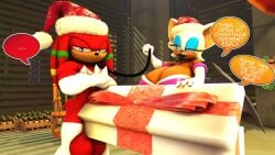 knuckles the echidna from christmas by rocketspuff