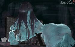 big_breasts big_butt breasts feet_up female halloween horror movie sadako_yamamura see-through spooky yamamura_sadako