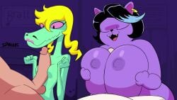 2025 20_seconds 2boys 2boys2girls 2d 2d_animation 2girls 2girls2boys alligator alternate_version_available animated anthro big_breasts big_penis black_hair blonde_female bodily_fluids boobjob boobs_bigger_than_head boobs_out bratty_(undertale) breasts breasts_out catty_(undertale) chubby chubby_female cock cum cum_between_breasts cum_on_breasts cum_version dick featureless_breasts feline female green_skin humor lipstick longer_than_10_seconds looking_at_partner loop male naizuri naked naked_male nude nude_female nude_male paizuri penis purple_fur purple_skin sex shorter_than_30_seconds small_breasts sound sound_effects spakka5 straight straight_sex tagme titjob tits_out undertale undertale_(series) video