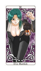 1girls asuka_(pixiv1325580) female female_only human randou_serika solo super_real_mahjong super_real_mahjong_p7 tagme tarot_card the_hermit_(tarot)