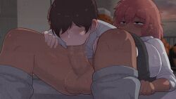 1boy 1futa animated blowjob dakkoku_jiro dark-skinned_futa face_fucking fellatio futa_on_male futadom futanari intersex irrumatio leg_lock leg_lock_fellatio leglock live2d male male_sucking_futa malesub tagme tapping_out