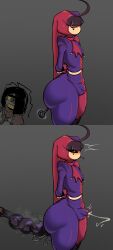 ahoge anal anal_beads anal_beads_rip analizer2345 annoyed arms_behind_back ass_juice belt boots bulge buttplug_removed cross_necklace cum_through_clothes cum_while_penetrated eye_markings femboy giant_anal_beads gigantic_anal_beads gloves handsfree_ejaculation huge_anal_beads hyper_anal_beads instant_orgasm jestelio_(submarichamomi2) jester jester_cap jester_hat jester_outfit male male_focus mask masked masked_male massive_anal_beads oblivious orange_eyes original_character pulling_anal_beads pulling_plug_out someone_else's_oc spit spitting submarichamomi2 suspicious tired