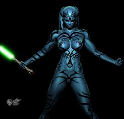 2010 3d alien blue_skin darth_hell darth_talon lightsaber sith star_wars star_wars:_legacy tattoo twi'lek