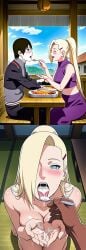 1girls 2boys ai_generated anime anime_style aroused bangs bare_breasts bedroom before_and_after begging black_hair blue_eyes blush boruto:_naruto_next_generations breasts breasts_exposed canon_couple cheating cheating_wife completely_nude couple covered_eye cuckold cum cum_drip cum_in_mouth cum_on_cheek cum_on_face cum_on_tongue cute dark-skinned_male dark_skin day daytime embarrassed feeding female food grey_eyes half-closed_eyes hand_on_chin hand_under_chin hi_res highres husband_and_wife indoors ino_yamanaka interracial intimacy kneeling lewd light-skinned_female light-skinned_male light_skin long_hair looking_at_viewer lovers male male_pov medium_breasts milf naruto naruto_(series) netorare ninja_girl nipples novelai ntr nude nude_female on_knees open_mouth pink_nipples platinum_blonde_hair pleasure pleasured ponytail pov sai sitting soft_breasts solo solo_female solo_focus spoon table tongue tongue_out uncensored upper_body