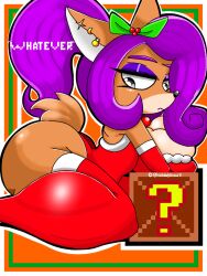 alternate_costume anthro big_ass blazedscarf christmas coco_bandicoot crash_(series) crash_team_racing_nitro-fueled crate evil_coco furry large_breasts leotard thick_thighs thighhighs