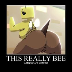 1:1 1girls 2019 2d animated anthro anthrofied anus arthropod ass bee bee_(minecraft) big_ass big_butt breasts english_text female female_only frame_by_frame funny genitals hi_res honey_bee humor hymenopteran insect komdog komponi looking_pleasured meme microsoft minecraft mob_face mojang motivational_poster music non-mammal_breasts poster pussy short_playtime solo sound stinger text twerking video video_games webm wings xbox_game_studios