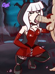 crimson_(tdi) fellatio goth high_heel_boots high_heels oniartist oral tagme the_ridonculous_race total_drama_island unseen_male_face