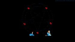 1girls 2boys animated blargsnarf cuckold doggy_style female ghost ghost_girl gif heart knight long_hair male male_penetrating_female netorare penetration pentagram pixel_art tagme_(character) video_games