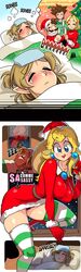 2girls 3boys breasts cameltoe christmas comic crossover disney huge_breasts kingdom_hearts link male mario mario_(series) multiple_boys multiple_girls nintendo princess_peach princess_zelda santa_costume sasatseng sick sleeping sora square_enix super_smash_bros. tears_of_the_kingdom the_legend_of_zelda thick_thighs wide_hips zelda_(tears_of_the_kingdom)