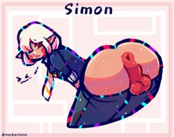 androgynous artist_signature ass_focus big_balls big_butt character character_name cute domination gay nuckygrittle oc original_character shiny submissive_male