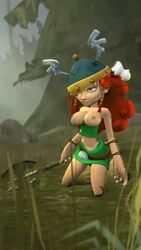 3d animated barbara_(rayman) barbarian death female_death gore guro gurochanop necrophilia rayman_(series) rayman_legends skull_fucking tagme video