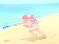 1girls accidental_exposure amidasketchbook ass bare_legs bare_thighs barefoot beach big_ass bikini bikini_malfunction bikini_top blue_bikini blue_eyes blue_swimsuit blush bouncing_breasts breasts busty chasing cleavage collarbone completely_nude curvy embarrassed_nude_female enf exhibitionism female female_focus fire_emblem fire_emblem_heroes forced_exhibitionism forced_exposure gunnthra_(fire_emblem) huge_breasts humiliation large_breasts legs long_hair male nipples nude nude_female ocean open_mouth outdoors outside pink_hair public public_exposure public_humiliation pussy running sand solo solo_female solo_focus swimsuit thick_thighs thighs topless uncensored undressed untied_bikini very_long_hair voluptuous wardrobe_malfunction