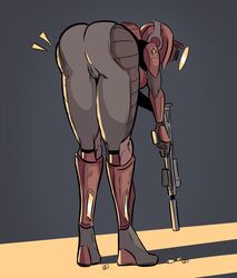 android android_girl ass ass_focus ass_shake ass_up bending_forward bending_over cameltoe huge_ass huge_thighs large_ass locust07_(character) plump_labia robot robot_girl robot_humanoid saladbearer thick_ass thick_thighs tight_clothing tight_pants tights wide_hips wide_thighs