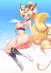 1girls anal anal_sex animated ass blonde_hair bouncing_breasts breasts female fox_ears fox_tail game_cg ghost_penis huge_ass huge_breasts kemonomimi kitsune mina_(project_qt) monster_girl nutaku official_art project_qt pussy sex uncensored