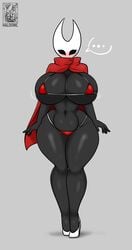 bikini haloowl hollow_knight hornet_(hollow_knight) hourglass_figure huge_ass huge_breasts red_bikini thick_thighs underwear wide_hips