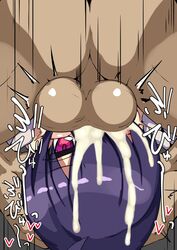 1girls all_the_way_to_the_base balls balls_deep character_request copyright_request cum cum_in_mouth cum_in_throat cum_on_hair cute deepthroat deepthroat_holder female fringe good_girl hair_over_one_eye head_grab looking_at_viewer ninopal no_gag_reflex oral pink_eyes purple_hair red_eyes short_hair tagme teenager throat_fuck throat_swabbing upside-down young