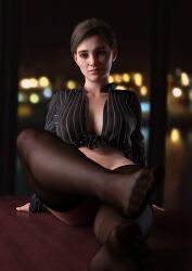 3d breasts business_suit business_woman busty ellie_(the_last_of_us) ellie_williams female female_focus female_only hourglass_figure medium_breasts naughty_dog office_lady solo tagme the_last_of_us the_last_of_us_2 viaphobia wide_hips