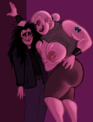 big_breasts breasts fan_character female muscular muscular_female regular_show self_insert toothpick_sally