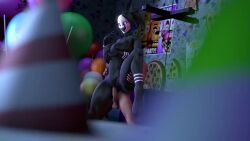 1girls 3d animated athletic_female black_body black_hair bloney breasts female five_nights_at_freddy's human human_penetrating male marionette_(fnaf) no_sound puppet_(fnaf) purple_eyes robot_girl tagme thick_thighs thighs vaginal_penetration video