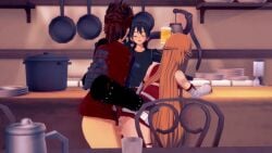 1girls 2boys bad_end beer cheating cheating_girlfriend cuckold cuckolding drunk eggys femsub kirigaya_kazuto kitchen klein maledom netorare ntr orange_hair sex sneak stealth_sex sword_art_online tagme tsuboi_ryoutarou yuuki_asuna