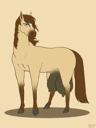 3:4 anatomically_correct big_breasts breasts crotchboobs equid equine female female_feral feral flowing_mane flowing_tail hanging_breasts hi_res horse huge_breasts mammal sammehchub solo vanessa_(marefurryfan)