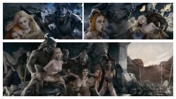 5girls anal anal_sex armor bad_end battle black-skinned_male black_skin blonde_hair blowjob bondage bulldog_position chain citcatcomb defeat eowyn female forced forced_fellatio forced_oral gangbang gangrape ginger_hair human implied_anal interspecies light-skinned_female light_skin lord_of_the_rings male mass_rape multiple_boys multiple_girls oral orc orc_male orgy party_wipe penis rape reverse_suspended_congress spoils_of_war straight teenager torn_clothes uruk-hai vaginal_penetration